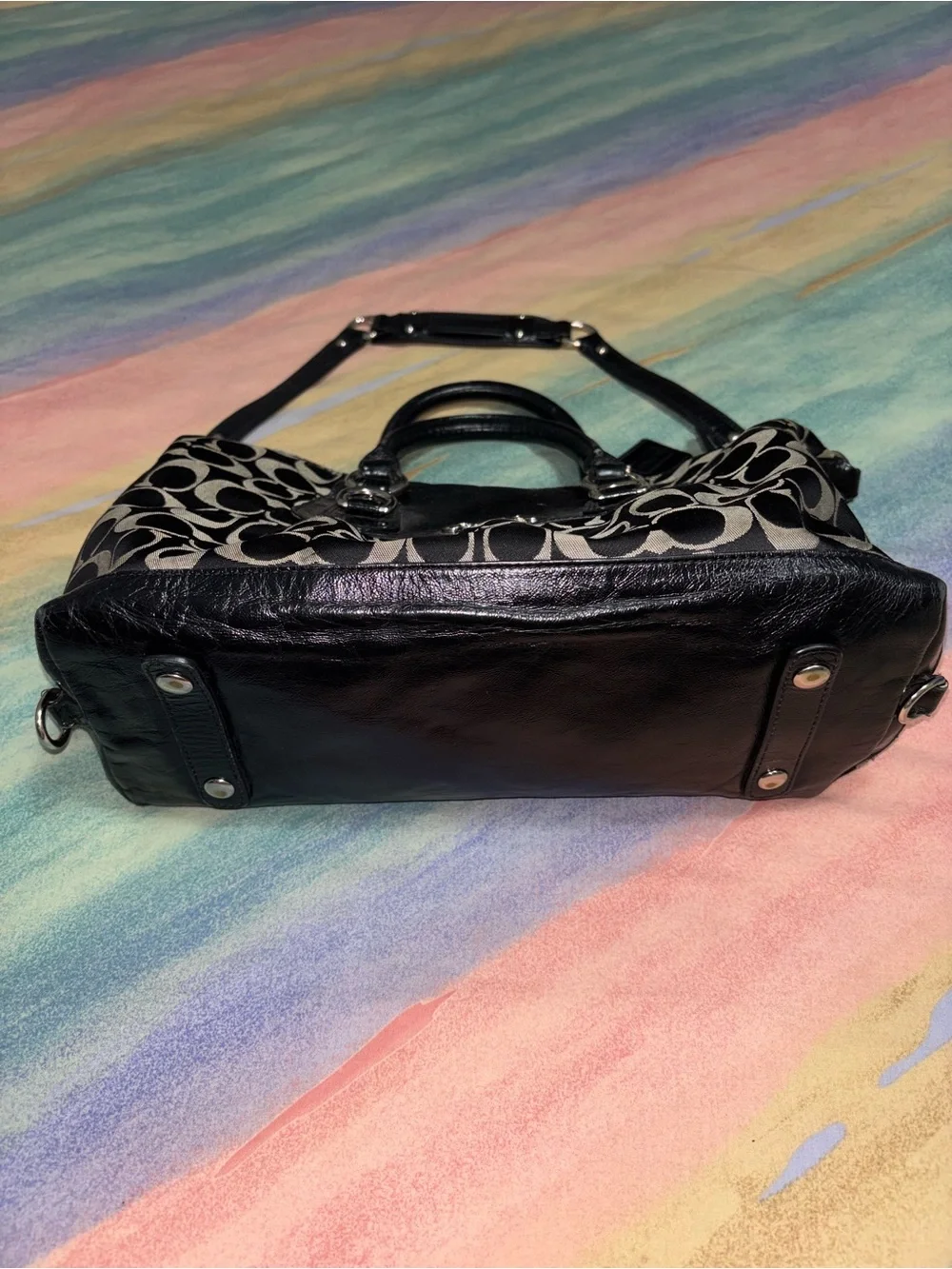 Coach Ashley Satchel Purse F15443 Vintage With Strap and Handles Y2K